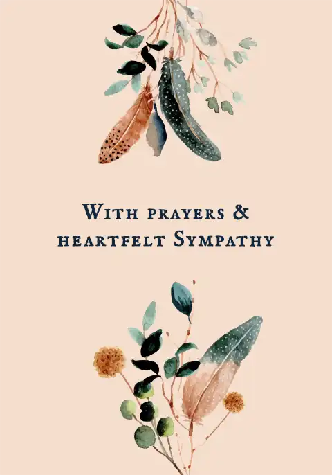 Subtle, muted flowers conveying softness and sympathy