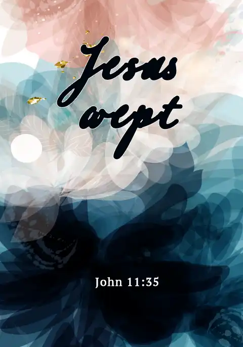 A somber, respectful design referencing the shortest and most poignant verse