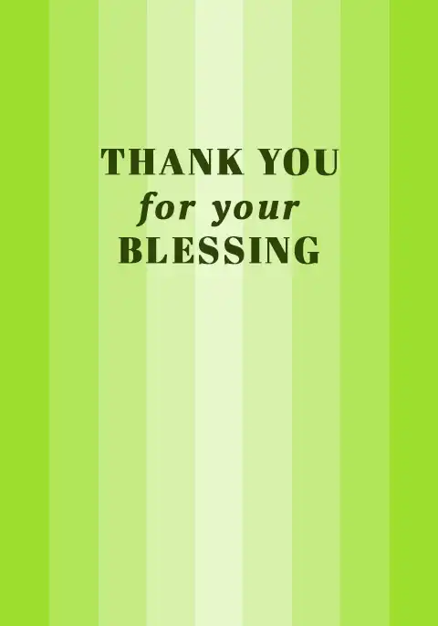 A Christian thank you card with a modern design featuring bold, solid stripes.