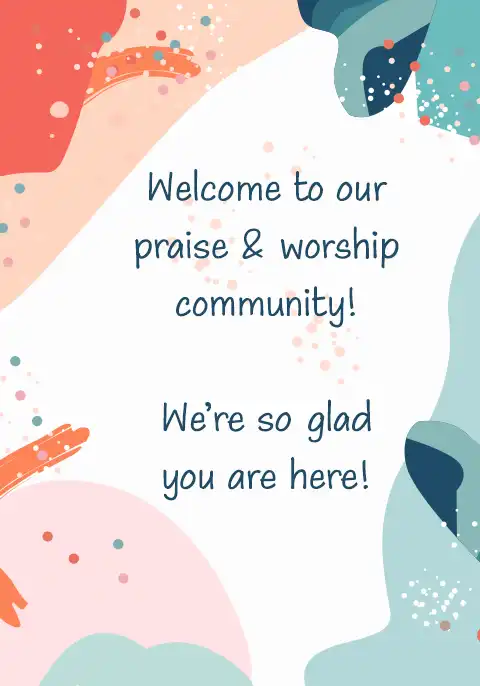 Energetic abstract shapes symbolizing the movement of praise and worship